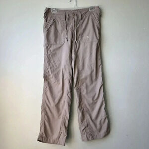 Khaki Pants The North Face Outdoor Drawstring‎ Waist Hiking Camping Size 4 Short